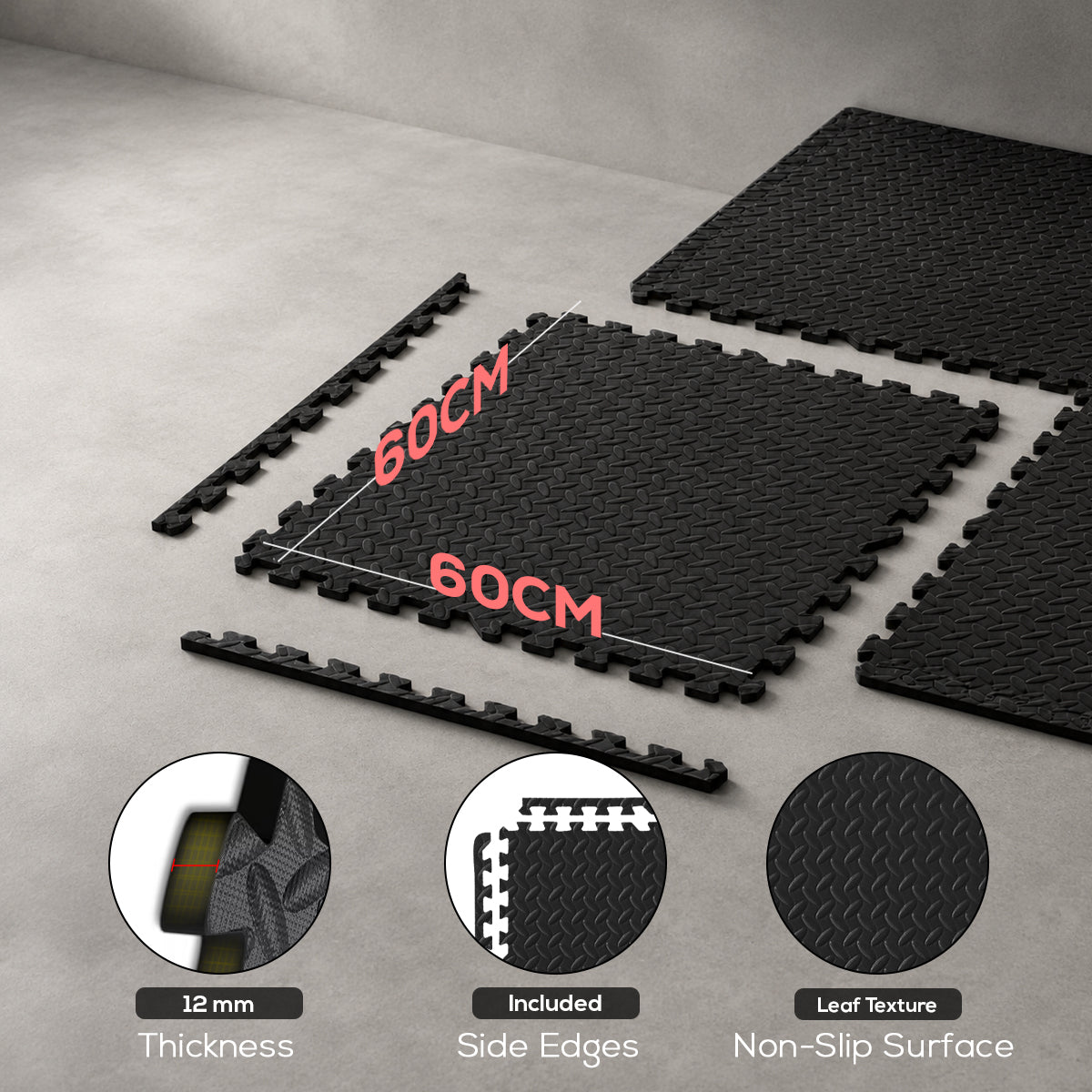 Eva Interlocking Mats 12mm 60x60cm