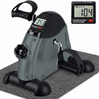 Portable Mini Exercise Bike With Mat – Grey