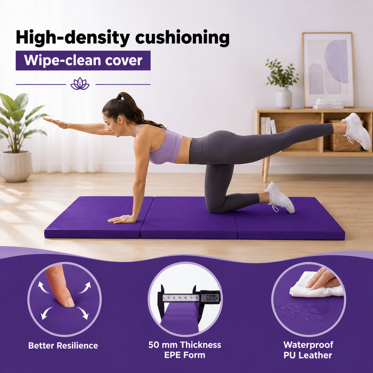 Tri-Fold Mat 180 x 60 x 5cm