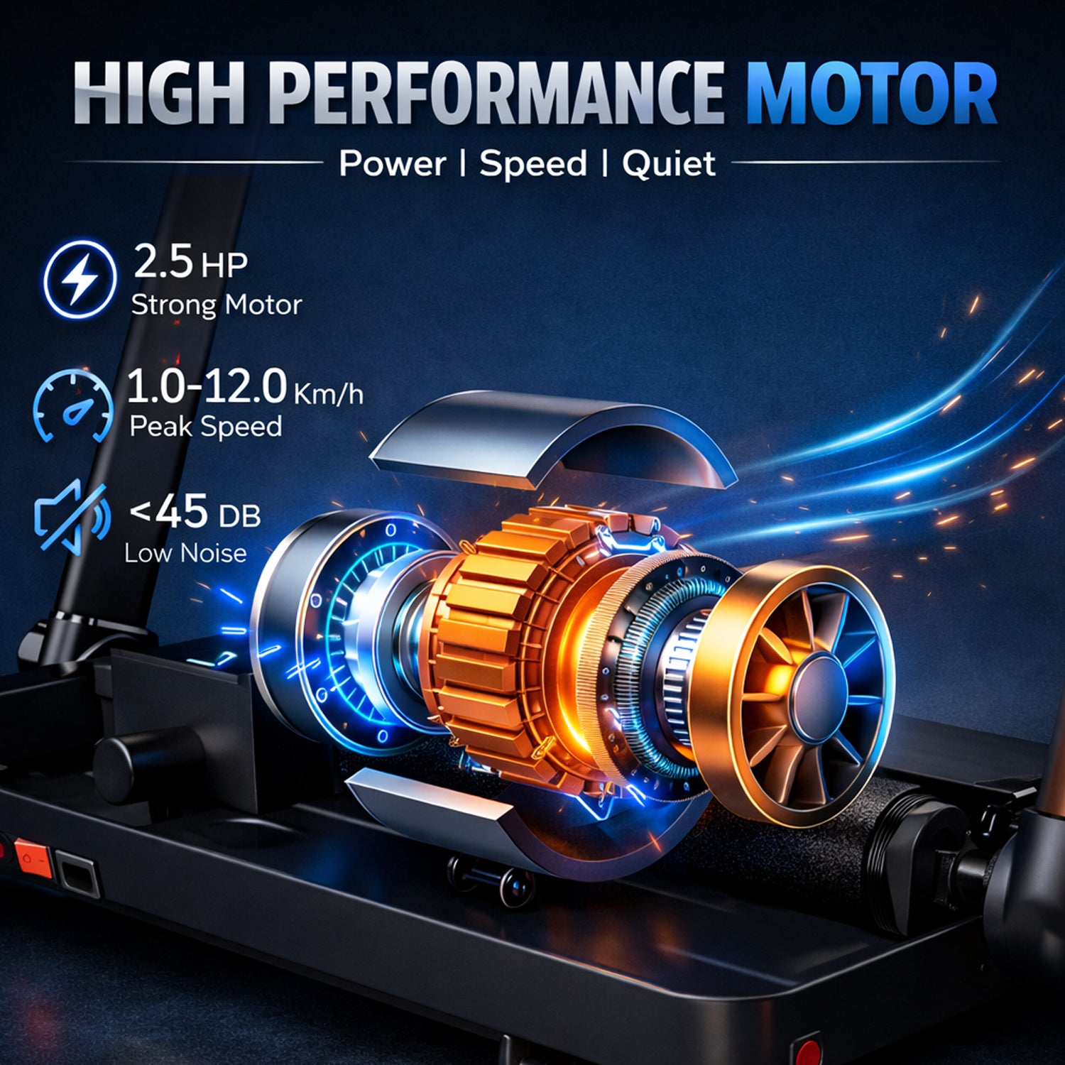 Walking Pad – Foldable Under Desk Treadmill, 12 Km/h, Home & Office Fitness