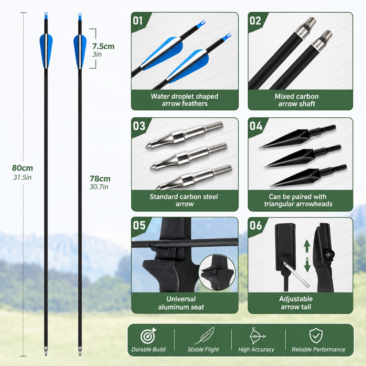 40LB Recurve Bow Archery Set