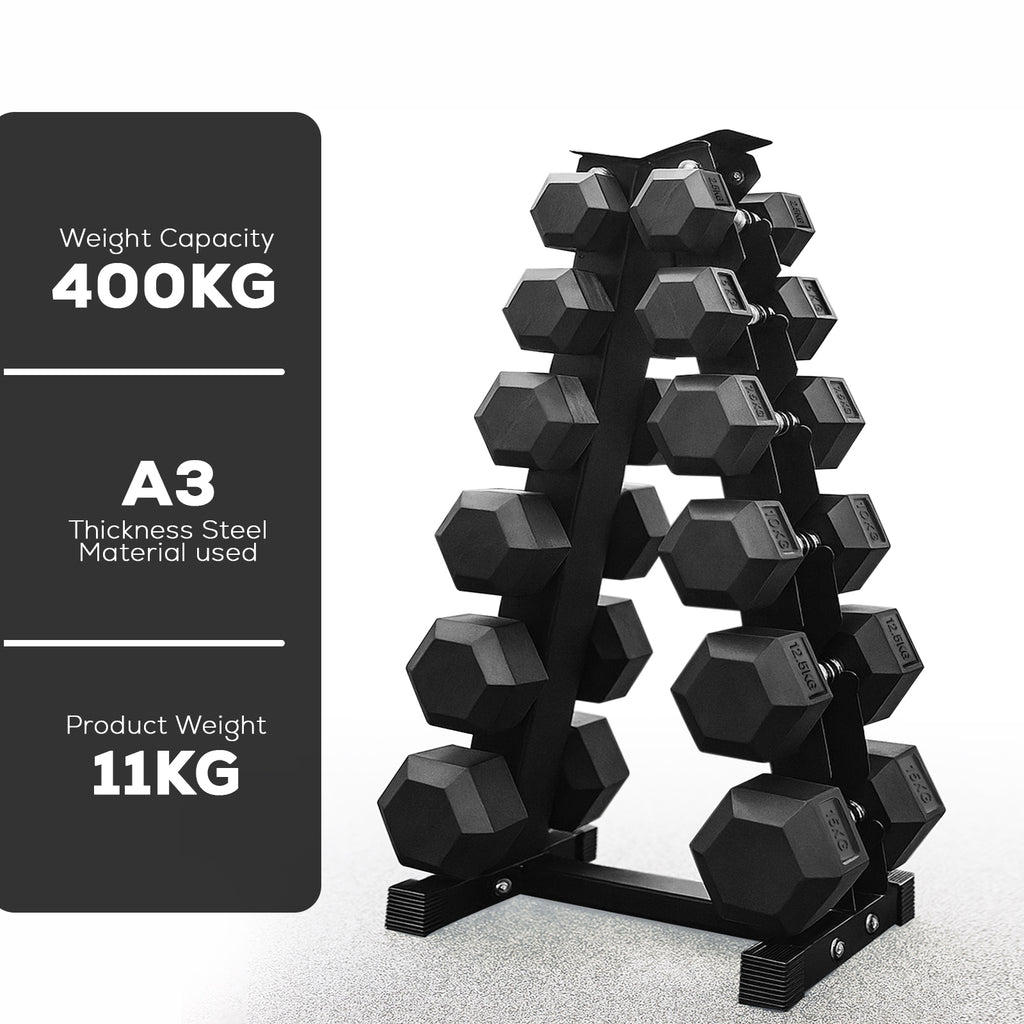 6-Tier A-Frame Dumbbell Rack