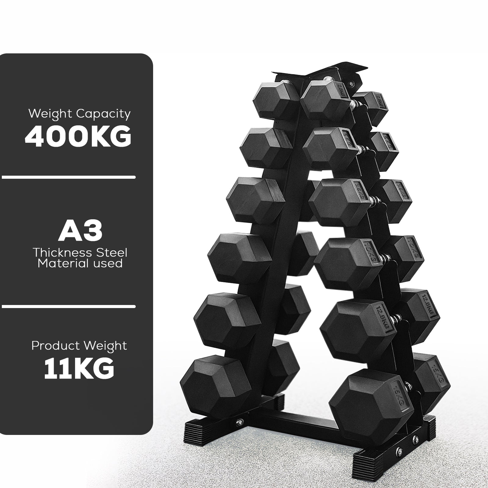 6-Tier A-Frame Dumbbell Rack