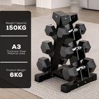 3-Tier A-Frame Dumbbell Rack