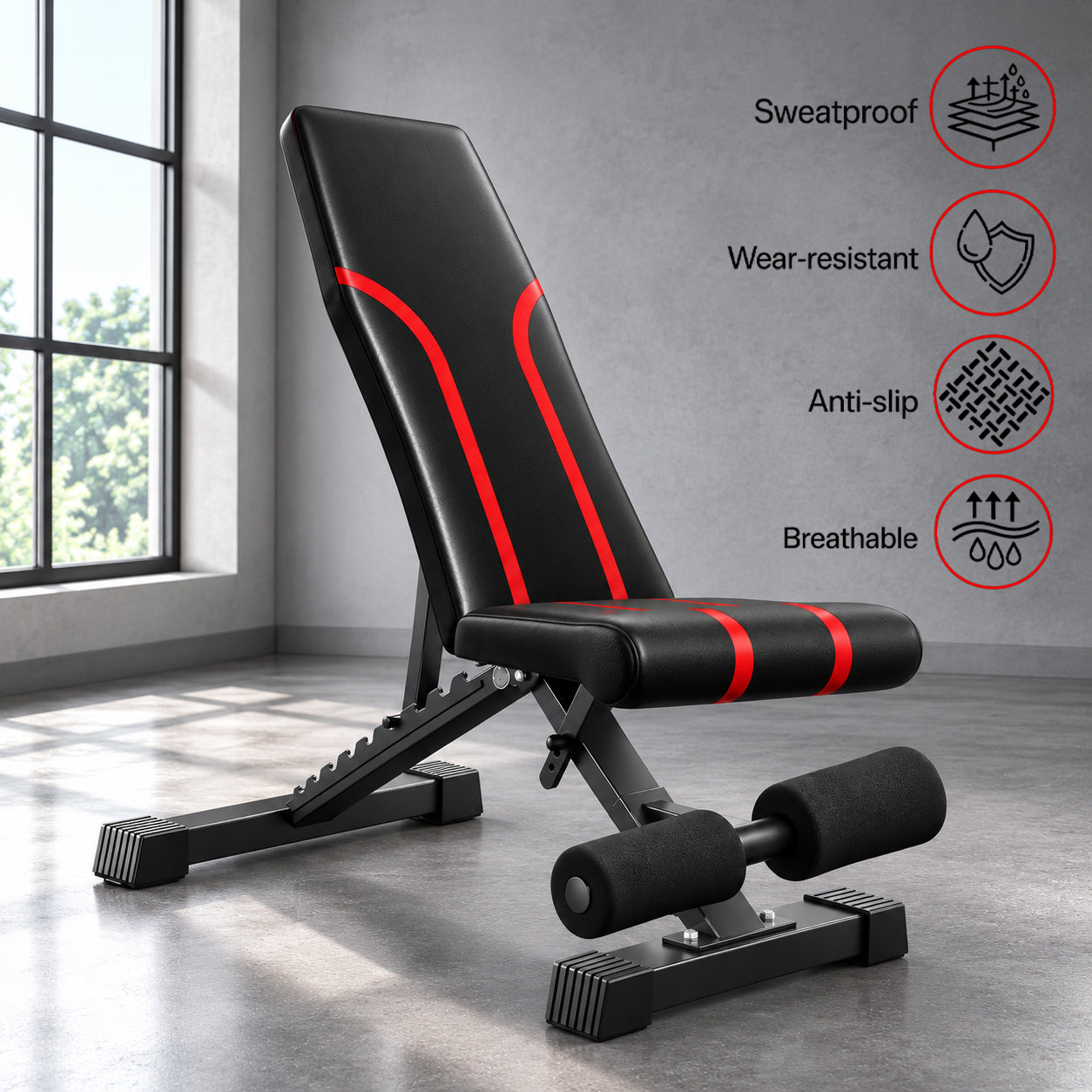 Foldable Adjustable Weight Bench