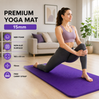 15mm Yoga Mat with Strap