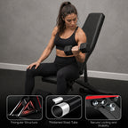 Adjustable Foldable Weight Bench - Black