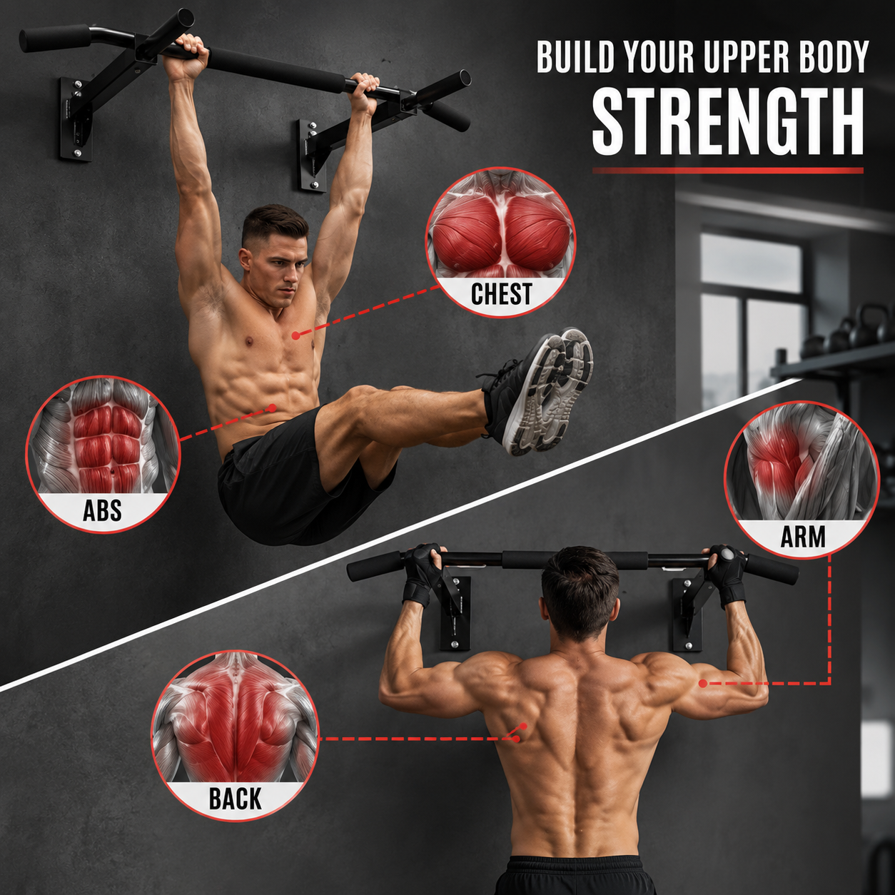 Wall Mounted Pull Up Bar