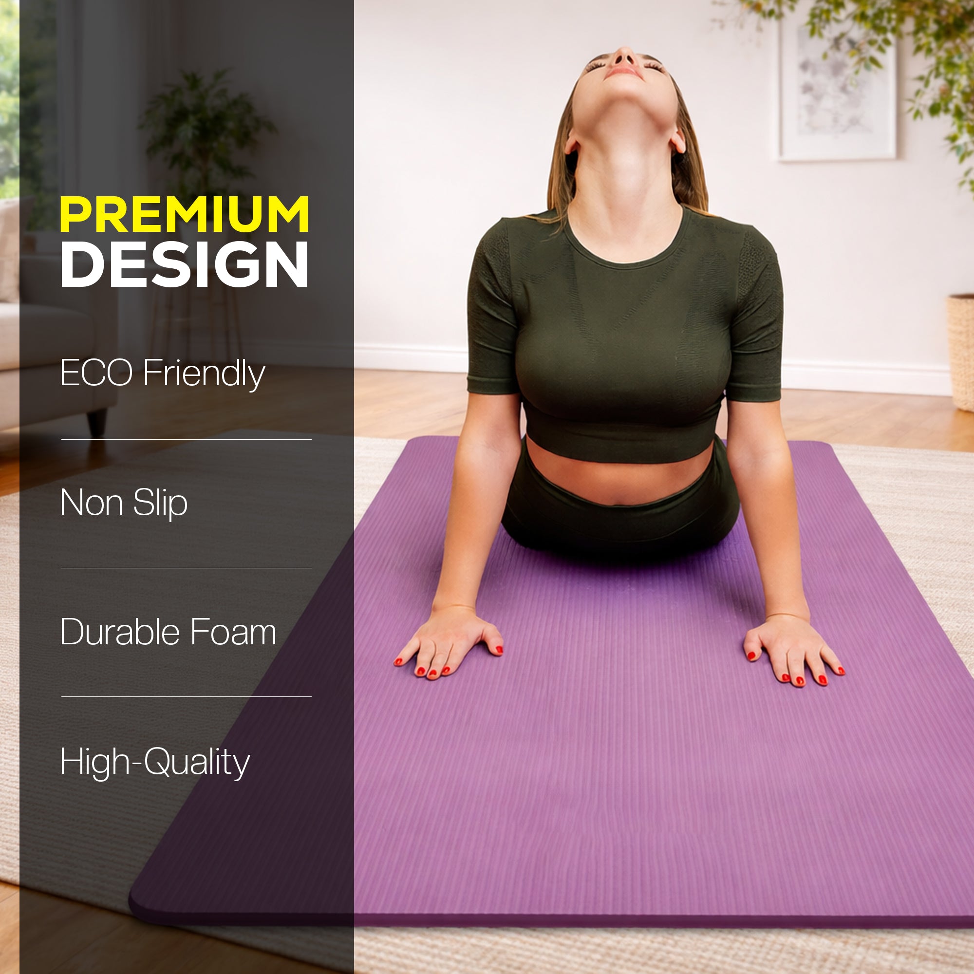 20mm Yoga Mat with Carry Bag & Strap