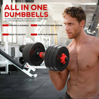 Adjustable Dumbbell Barbell Set