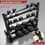 3-Layer Heavy-Duty Dumbbell Rack