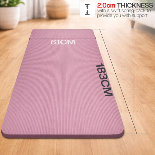20mm Yoga Mat with Carry Bag & Strap