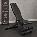 Adjustable Foldable Weight Bench - Black