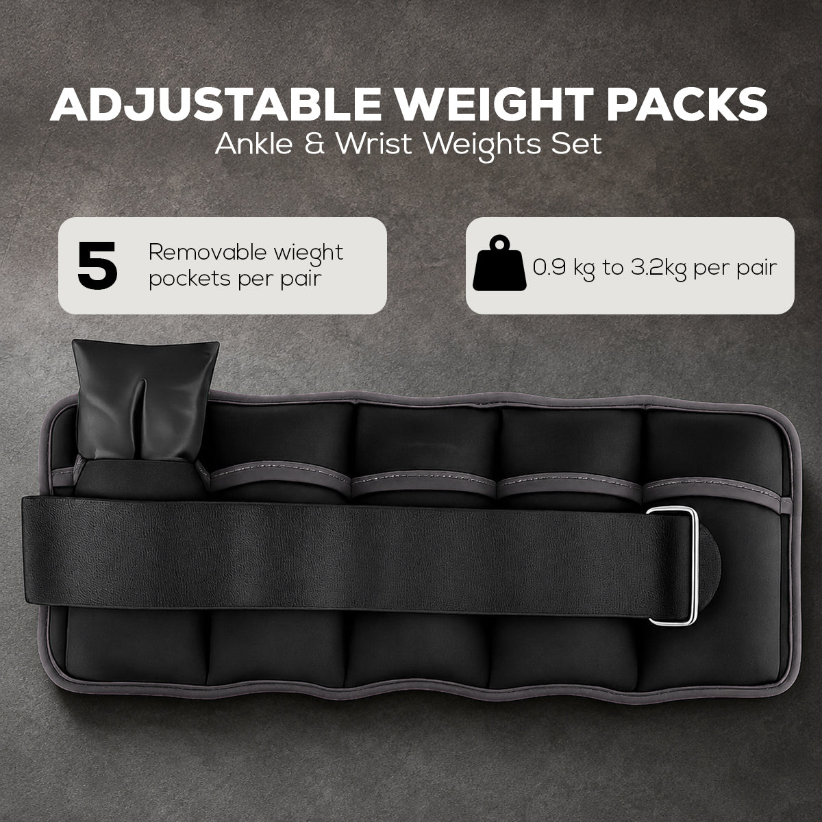 Adjustable Ankle & Wrist Weights Pair