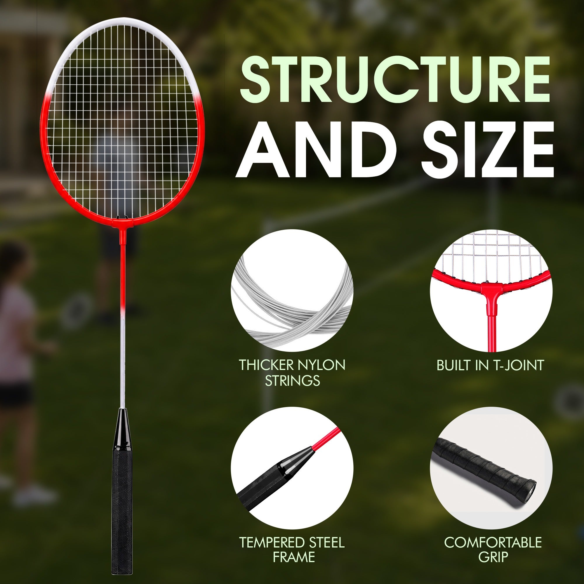 4 Player Badminton Set