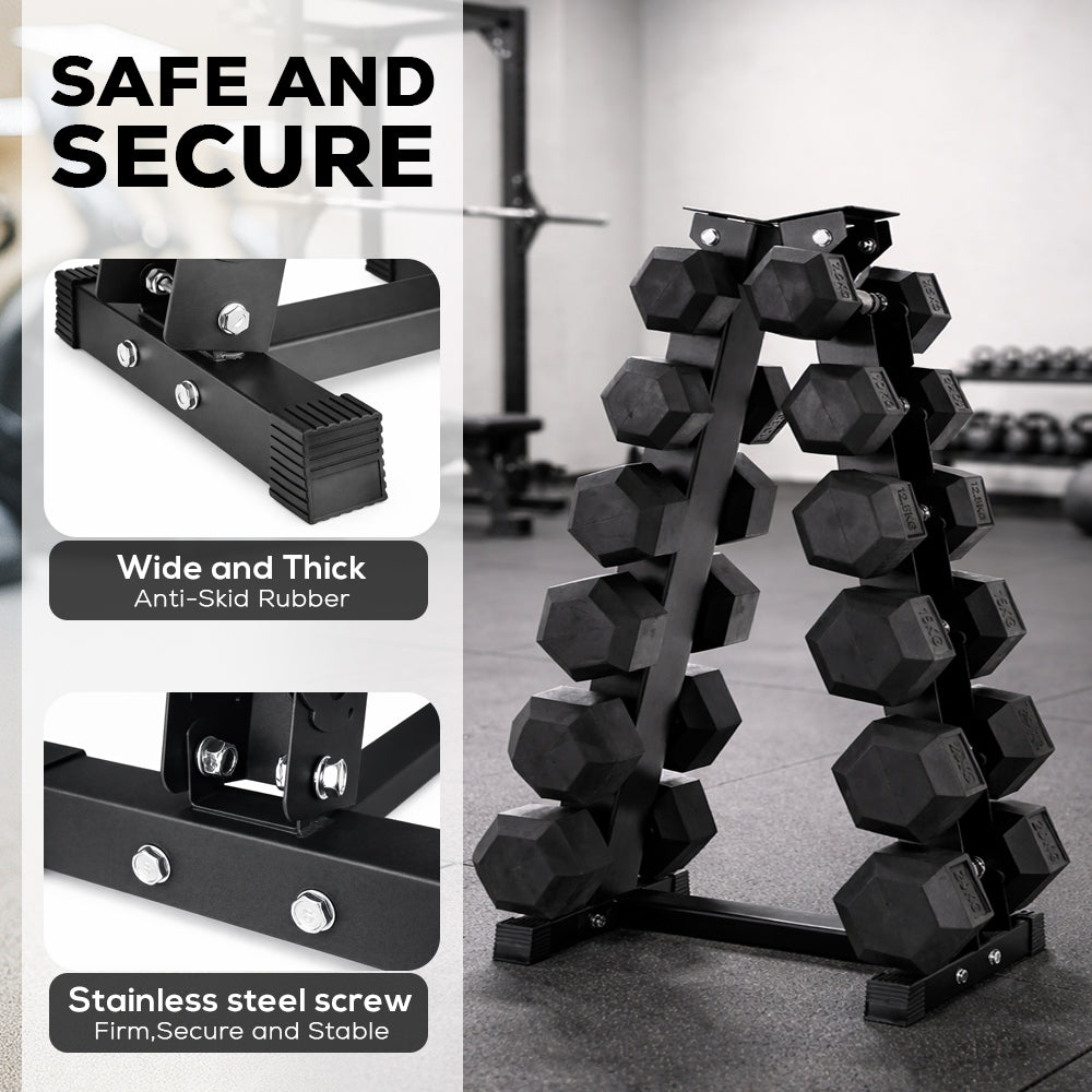 5-Tier A-Frame Dumbbell Rack