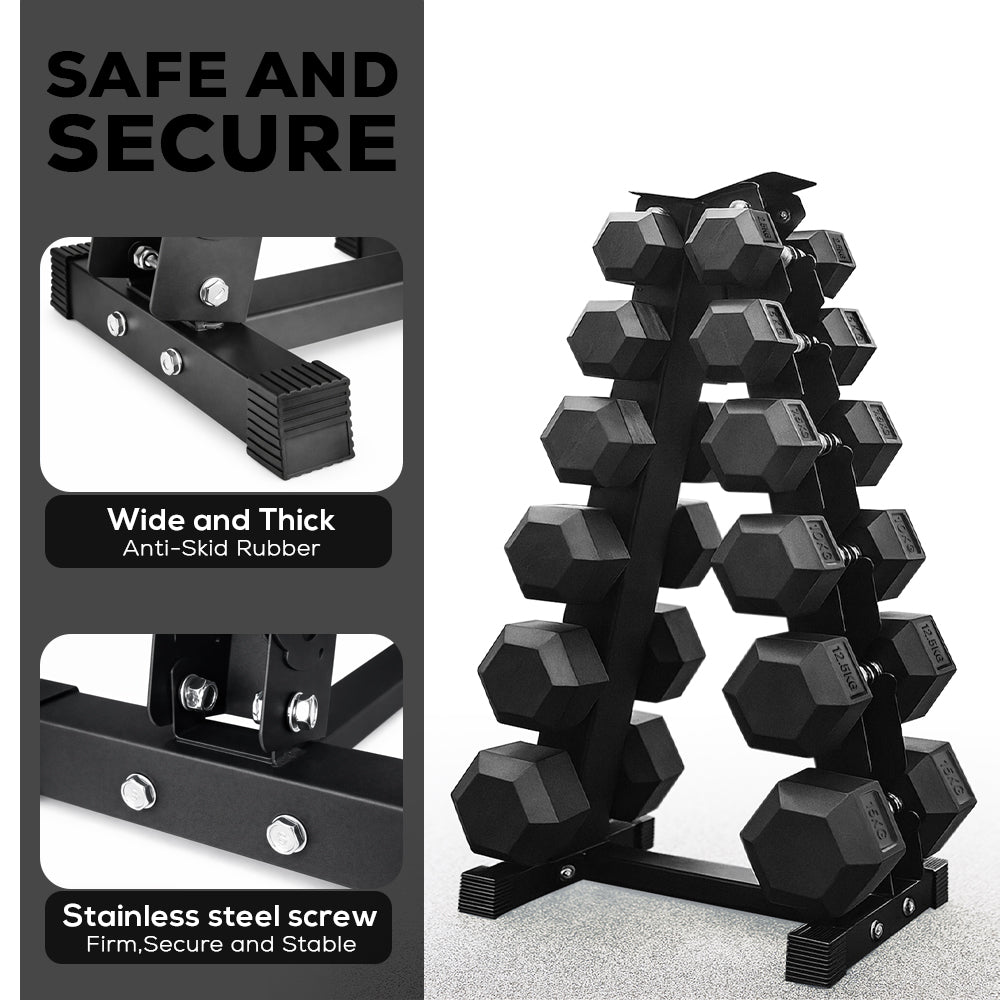 6-Tier A-Frame Dumbbell Rack