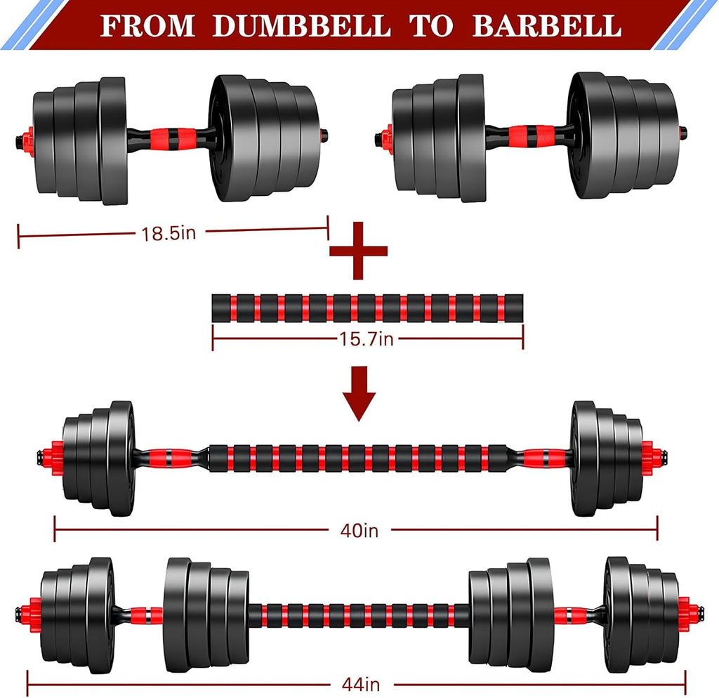 Adjustable Dumbbell Barbell Set