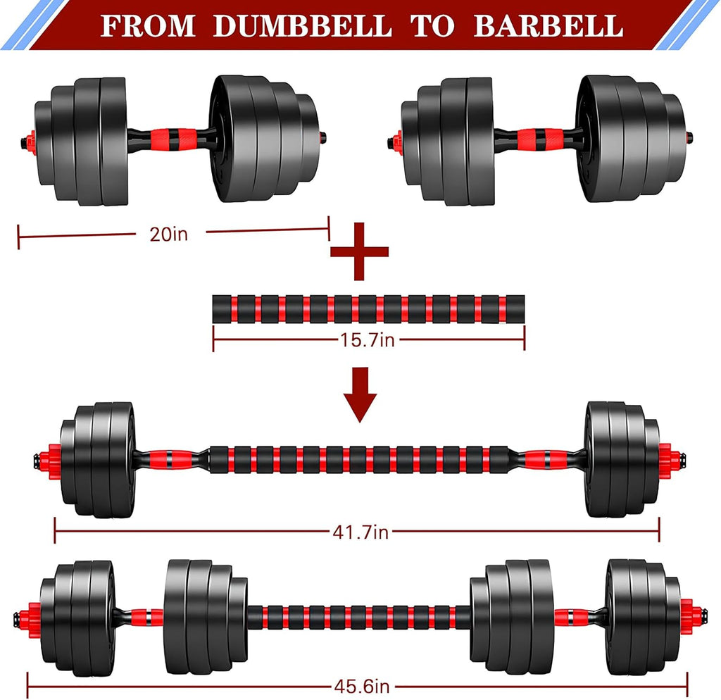 Adjustable Dumbbell Barbell Set