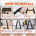 5-Tier A-Frame Dumbbell Rack