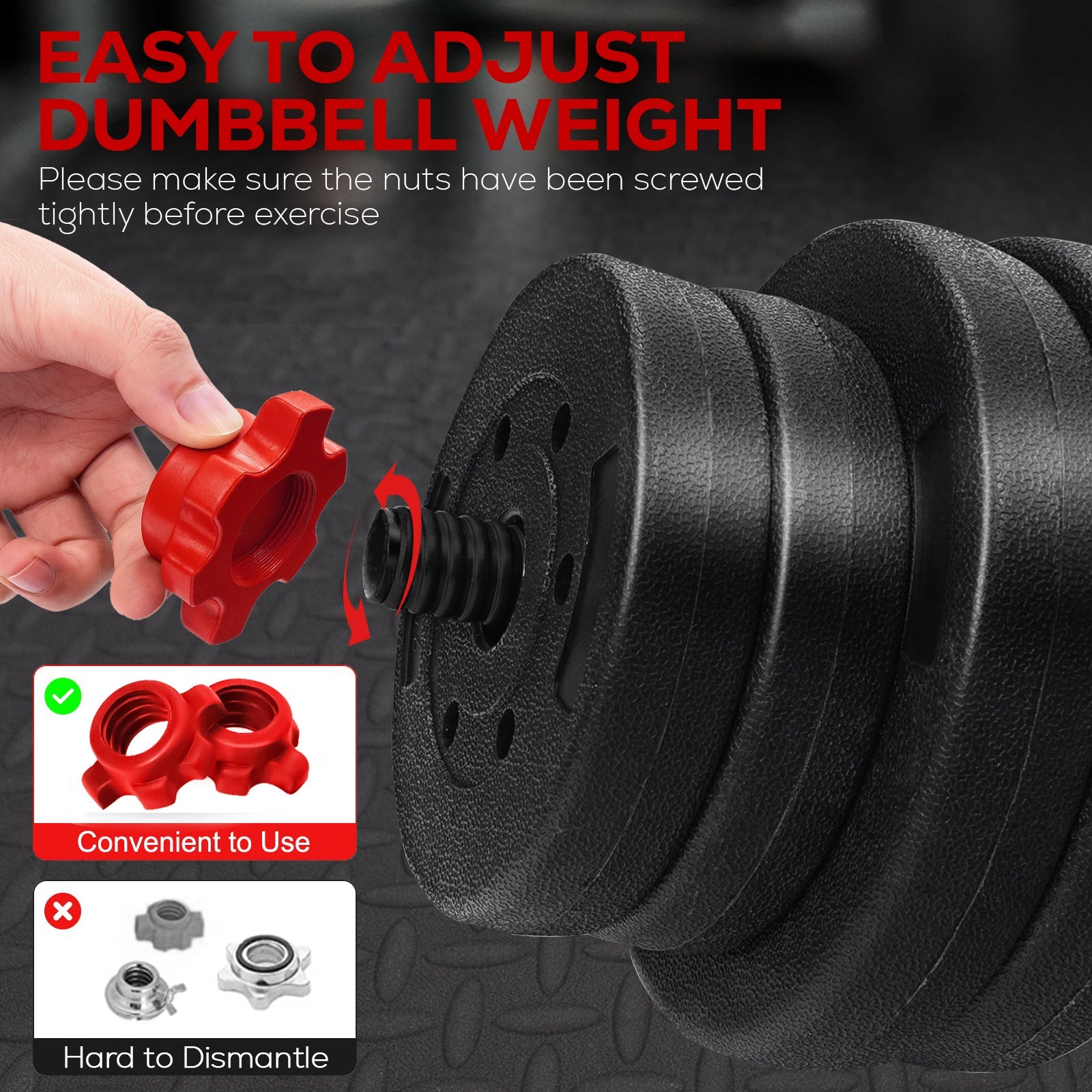 Adjustable Dumbbell Barbell Set