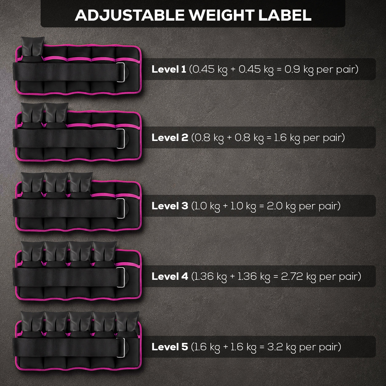 Adjustable Ankle & Wrist Weights Pair