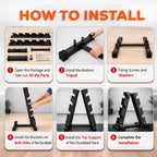 3-Tier A-Frame Dumbbell Rack