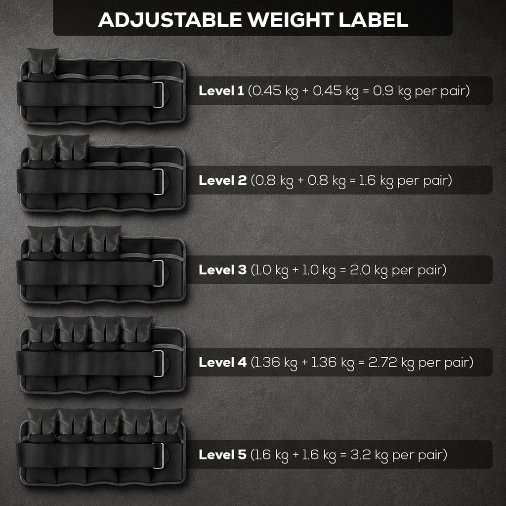 Adjustable Ankle & Wrist Weights Pair