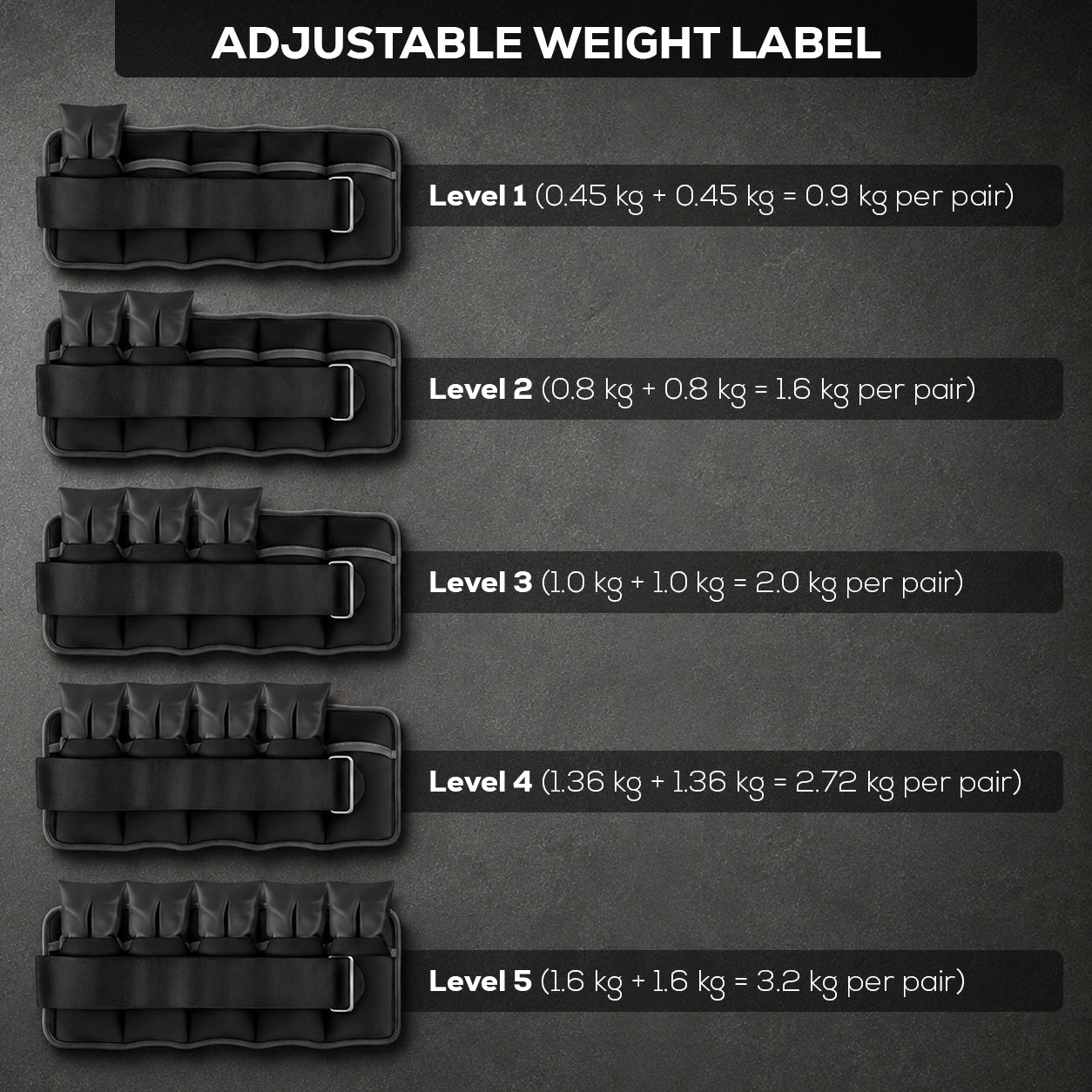 Adjustable Ankle & Wrist Weights Pair