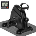 Portable Mini Exercise Bike With Mat – Black