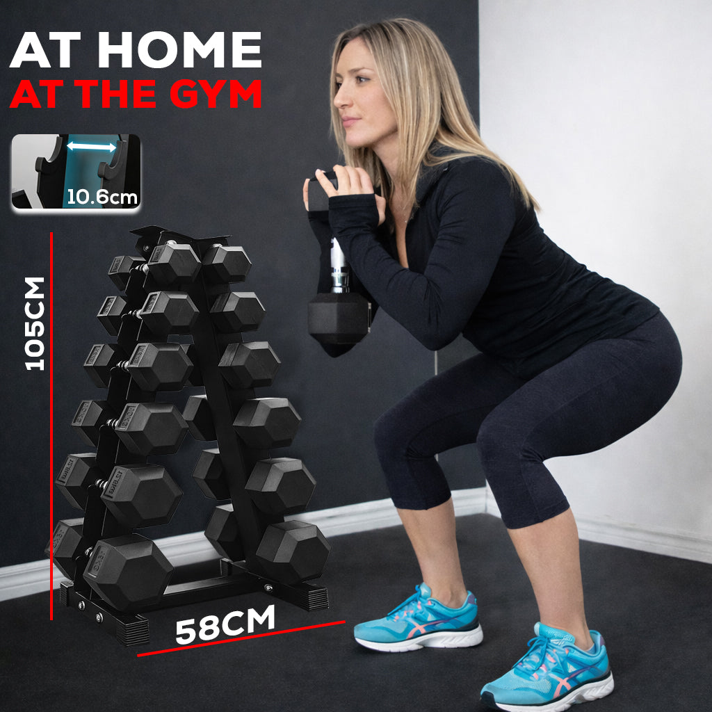 6-Tier A-Frame Dumbbell Rack