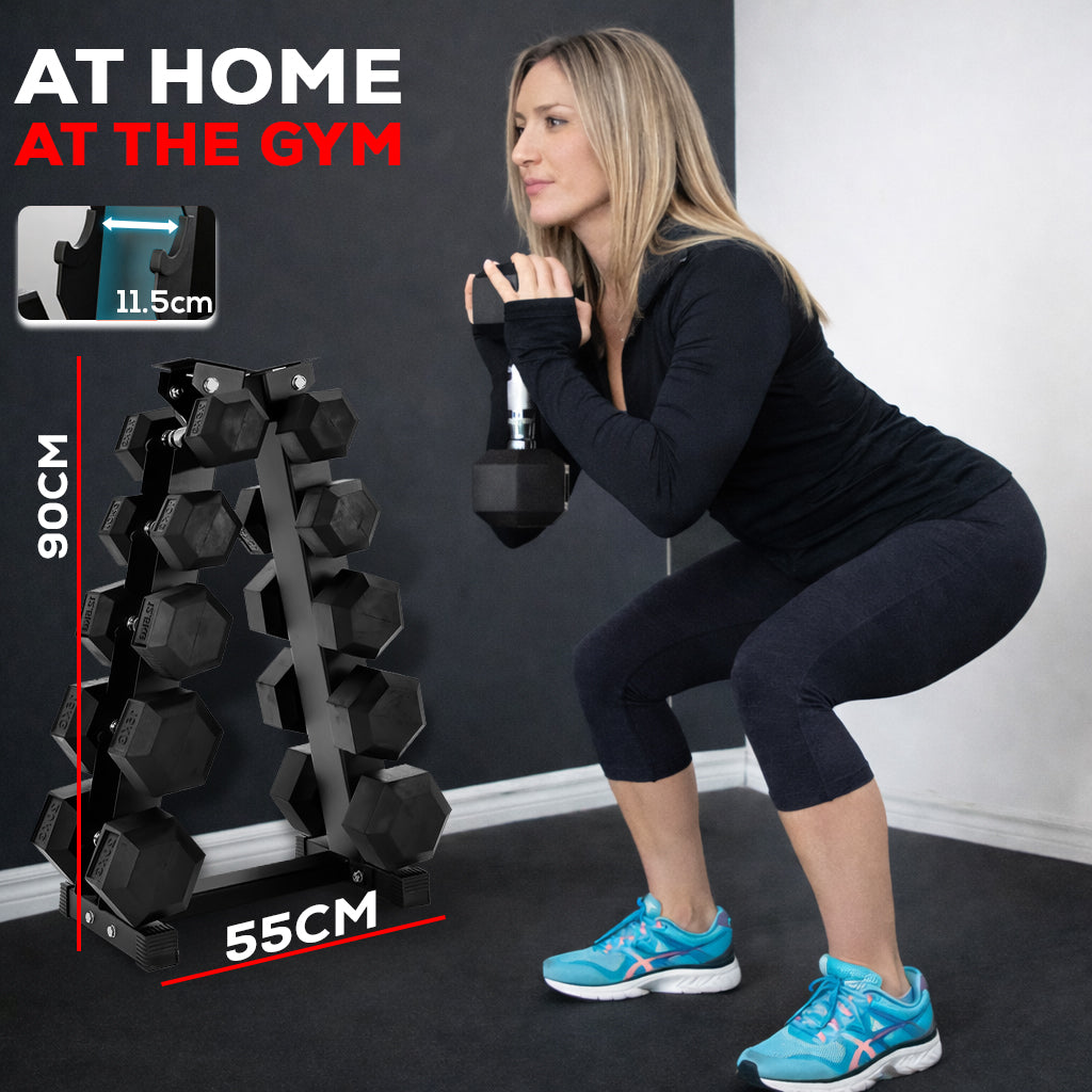 5-Tier A-Frame Dumbbell Rack