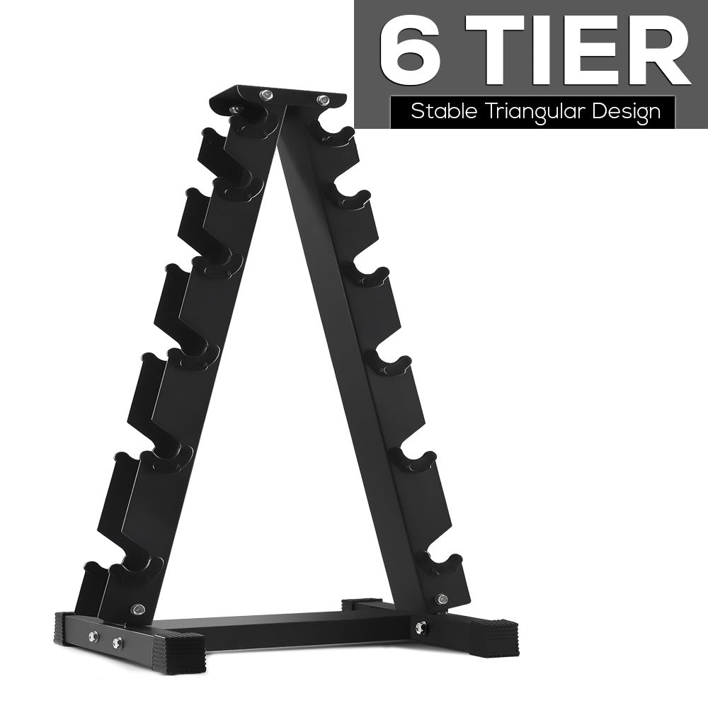6-Tier A-Frame Dumbbell Rack