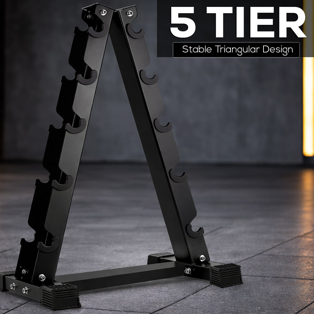 5-Tier A-Frame Dumbbell Rack