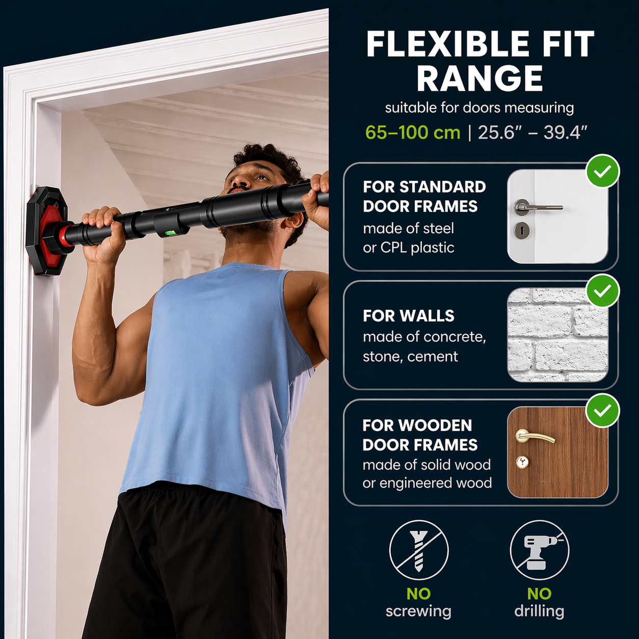 Adjustable Doorway Pull Up Bar
