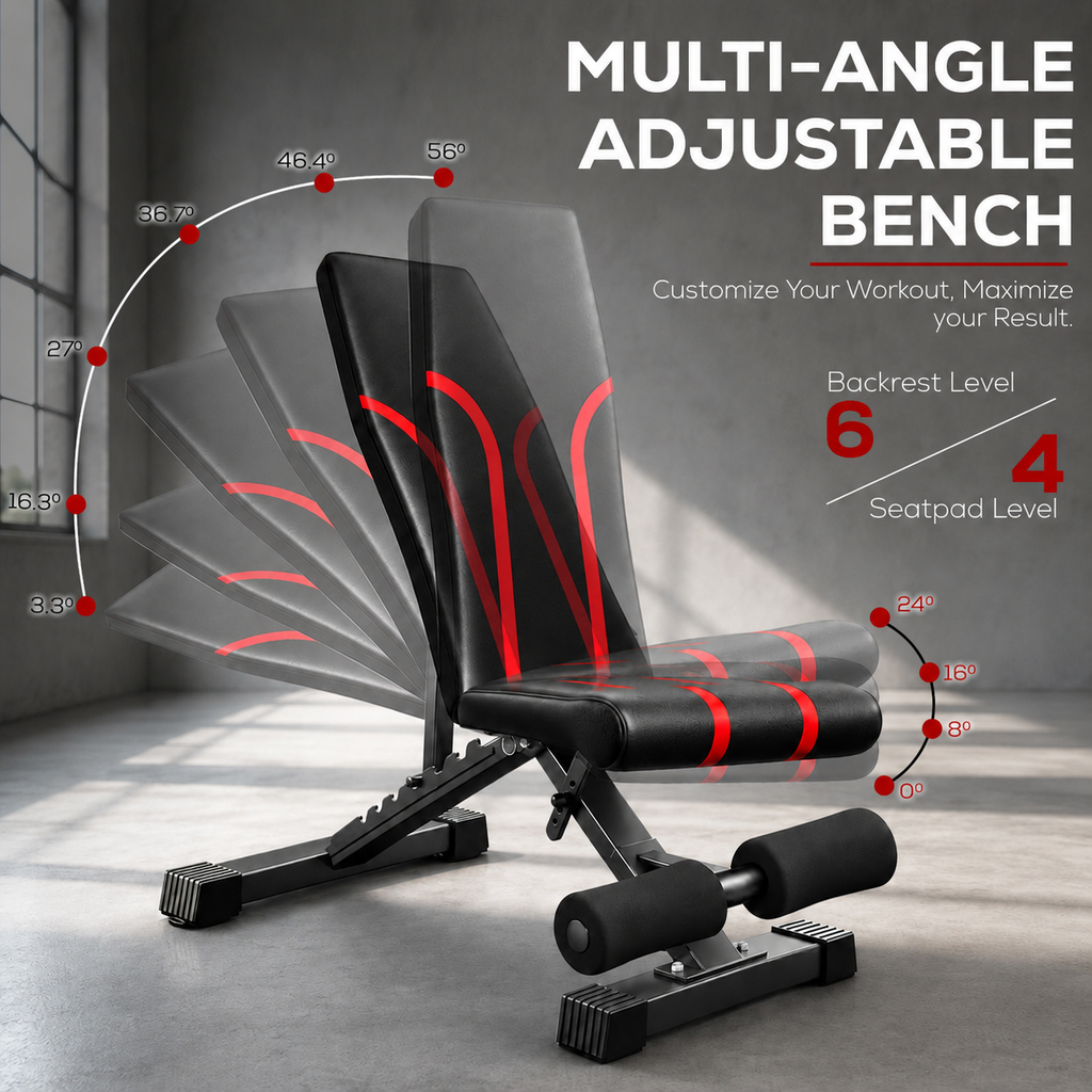 Foldable Adjustable Weight Bench