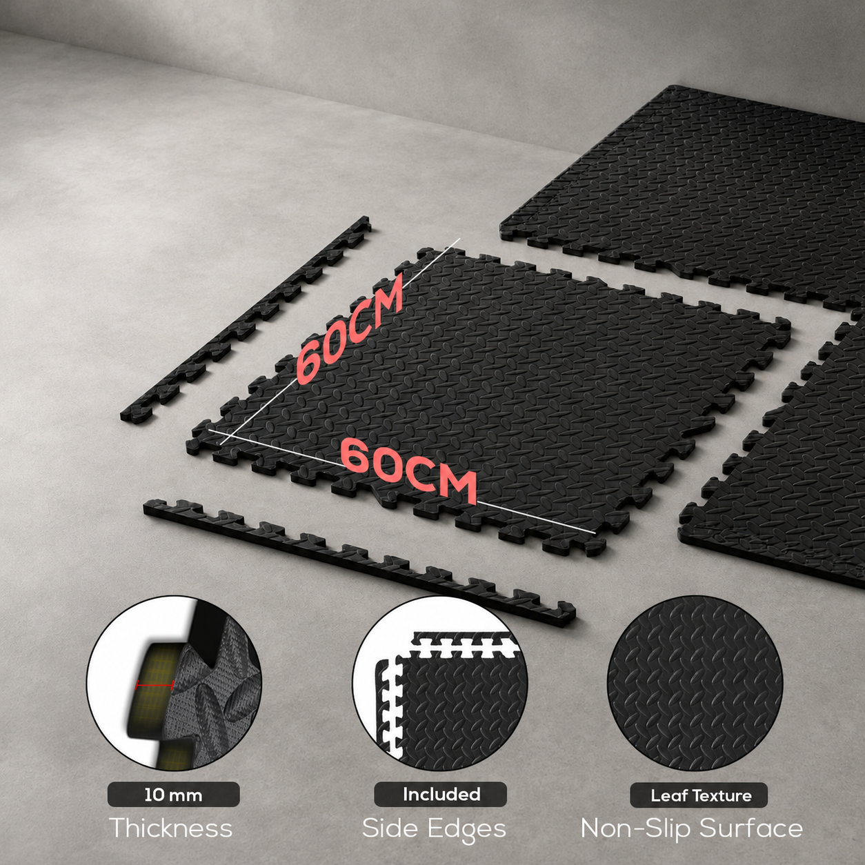 Eva Interlocking Mats 10mm 60x60cm