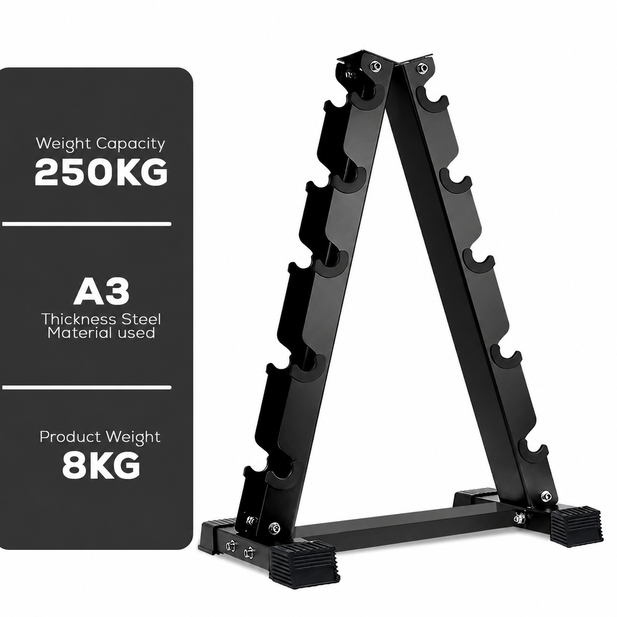 5-Tier A-Frame Dumbbell Rack