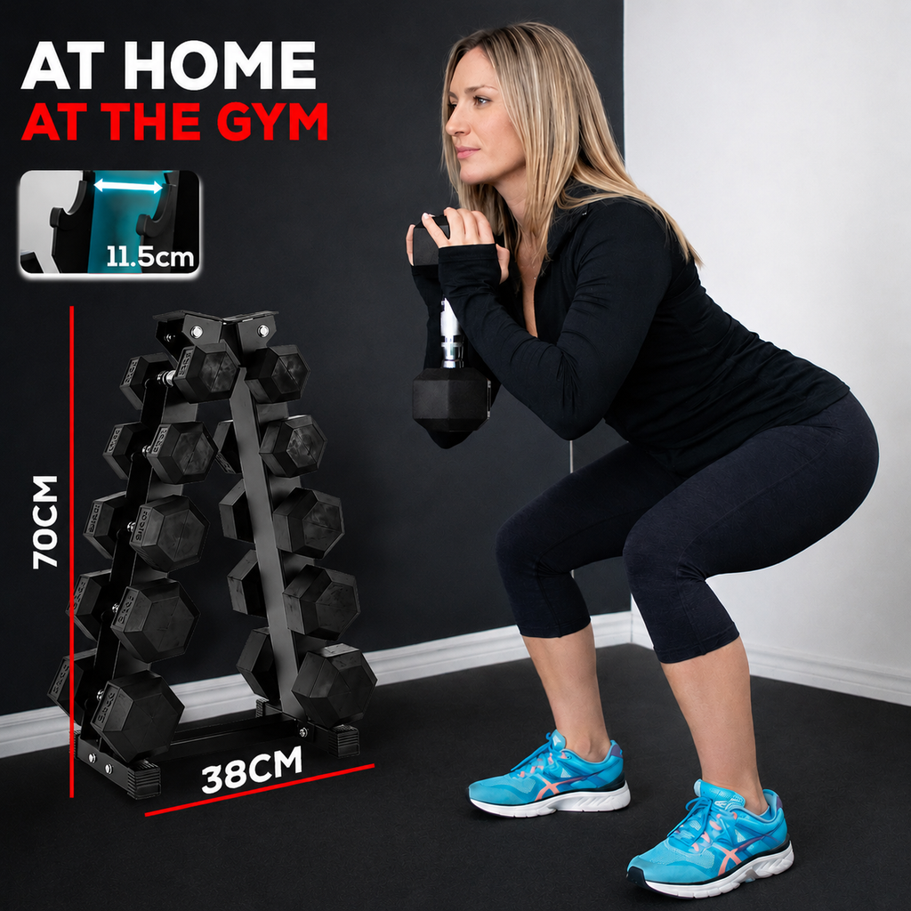 5-Tier A-Frame Dumbbell Rack