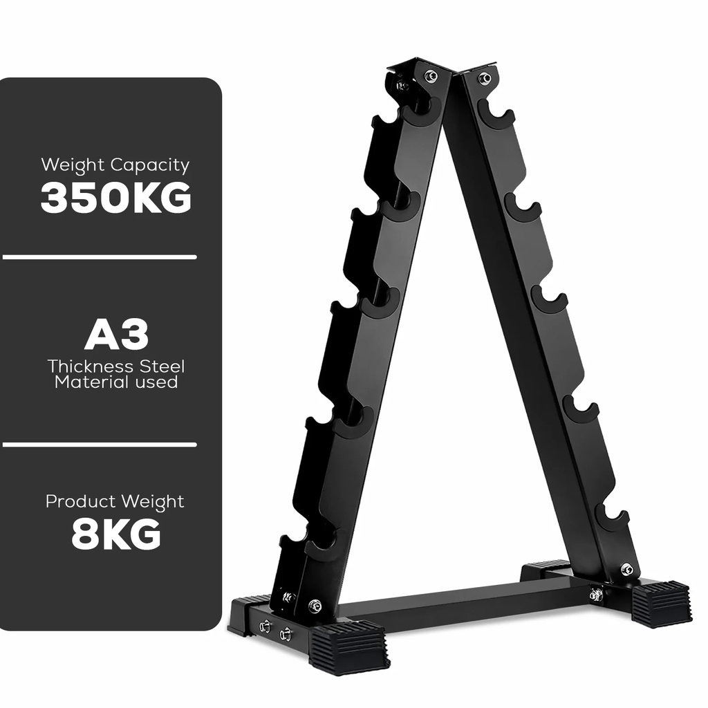 5-Tier A-Frame Dumbbell Rack