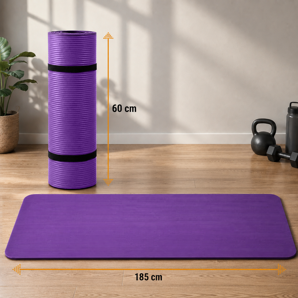 15mm Yoga Mat with Strap